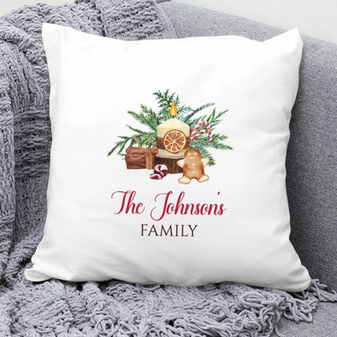 Custom Festive Family Cushion - Christmas Comfort - Ideal Gift for Loved Ones - DENMARY